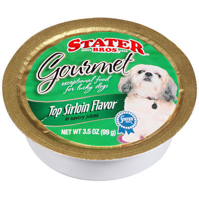 Stater Bros.® Gourmet Dog Food Top Sirloin Flavor in Savory Juices 3.5 oz. Bowl