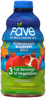 Fave® Pomegranate Blueberry Goji 100% Fruit & Vegetable Juice 46 fl. oz. Bottle