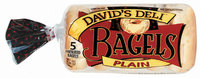 David's Deli Plain 5 Ct Bagels 14.25 Oz Bag