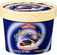 Turkey Hill® Gelato Swirls Caramel Cookie Premium Gelato 32 fl oz. Carton