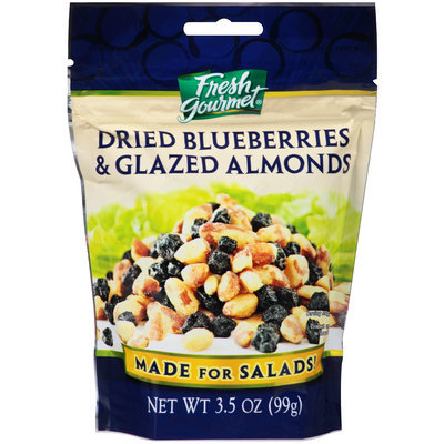 Fresh Gourmet® Dried Blueberries & Glazed Almonds 3.5 oz. Pouch