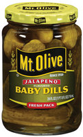 Mt. Olive Baby Dills Jalapeno Flavored Fresh Pack Pickles 24 Oz Jar