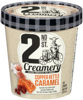 2nd St. Creamery™ Copper Kettle Caramel Ice Cream 1 pt. Cup