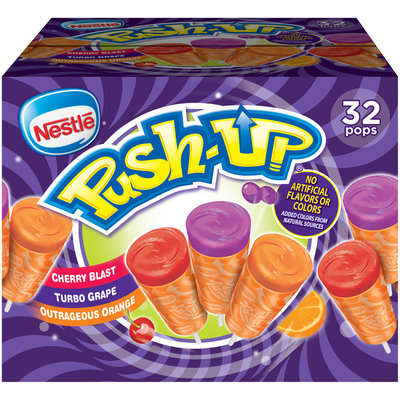 Nestlé Push-Up Cherry/Grape/Orange Frozen Dairy Dessert Pops 32 ct Box