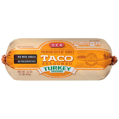 H-E-B® Taco Seasoned Turkey Sausage 16 oz. Chub