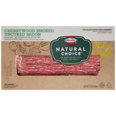 Hormel® Natural Choice® Cherrywood Smoked Uncured Bacon 12 oz. Package