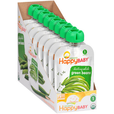 Happy Baby® Starting Solids Green Beans Organic Baby Food 8-3.5 oz. Pouches