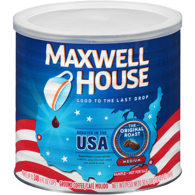 Maxwell House Original Roast Ground Coffee Roasted in the USA 30.6 oz. Canister