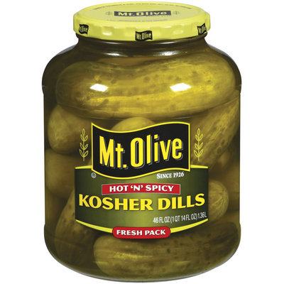 Mt. Olive Kosher Dills Hot 'n' Spicy Fresh Pack Pickles 46 Oz Jar