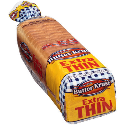 ButterKrust® Extra Thin Sandwich Enriched Bread 20 oz. Bag