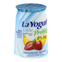 La Yogurt Probiotic Light Nonfat Yogurt Strawberry Banana