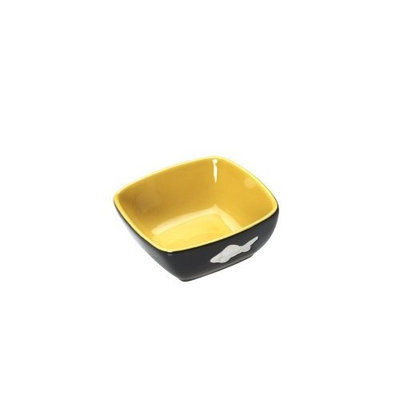 Ethical 5 -Inch Vista Cat DishYellow/Black