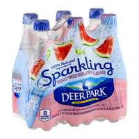 Deer Park Natural Spring Water Sparkling Watermelon Lime - 6 CT