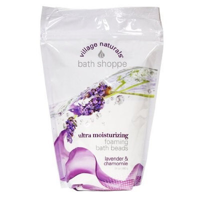 Village Naturals Bath Shoppe Lavender & Chamomile Foaming Bath Beads 24 oz./ 680 g.