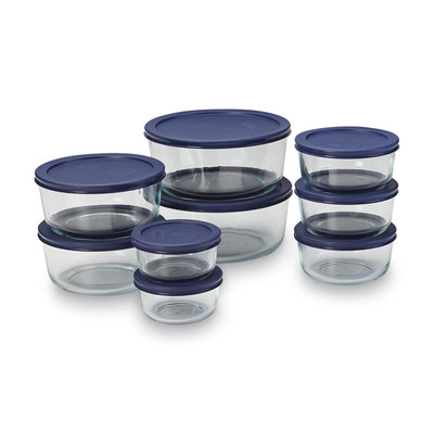 World Kitchen, Inc. WORLD KITCHEN, INC. Pyrex 18 piece Storage set with multi colored lids - WORLD KITCHEN, INC.