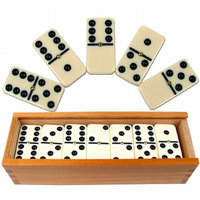 Trademark Games Premium Set of 28 Double Six Dominoes w/ Wood Case