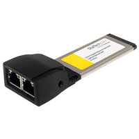 StarTech.com Dual Port ExpressCard Gigabit Laptop Ethernet NIC Network Adapter Card - Network adapter - ExpressCard/34 -