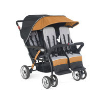 Foundatons Worldwide Foundations Quad Sport 4-passenger Stroller in Orange