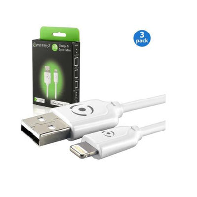 Versio 3-Pack Lightning USB Charger Cable For iPhone 6 Plus 5.5