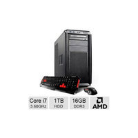 iBUYPOWER TGP746 Workstation PC - Intel Core i7-4790 3.60GHz, 16GB DDR3 Memory, 1TB HDD, DVDRW, 2GB AMD FirePro W600, Wi