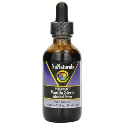 NuNaturals Nustevia Vanilla Alcohol Free Stevia Glass Bottle Liquid, 2-Ounce