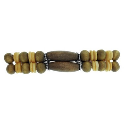 RIVIERA, A STYLEMARK CO Women's Riviera Barrette with Wooden Beads - Brown