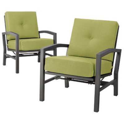 Outdoor Patio Furniture Set: Threshold 2 Piece Lime Green Aluminum
