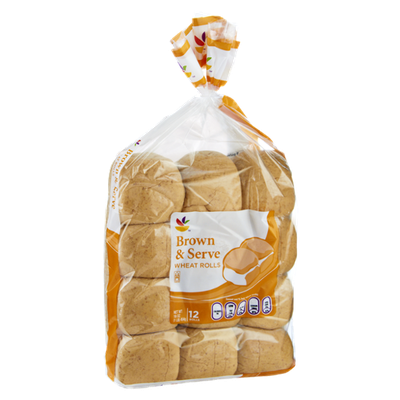 Ahold Brown & Serve Wheat Rolls - 12 CT