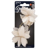 Goody Products Inc. Bobby Slide Frayed Spiked Flower, 2 CT