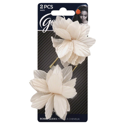 Goody Products Inc. Bobby Slide Frayed Spiked Flower, 2 CT