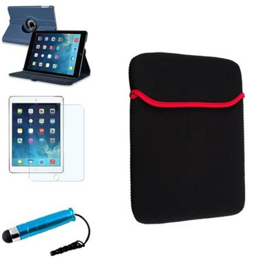 Insten INSTEN Navy Blue 360 Rotating Leather Case Cover+Stylus/Protector For Apple iPad Air 5 5th