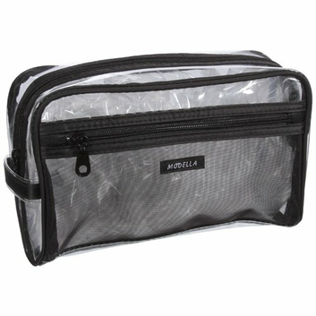 Modella Transparent/Black Make Up Bag
