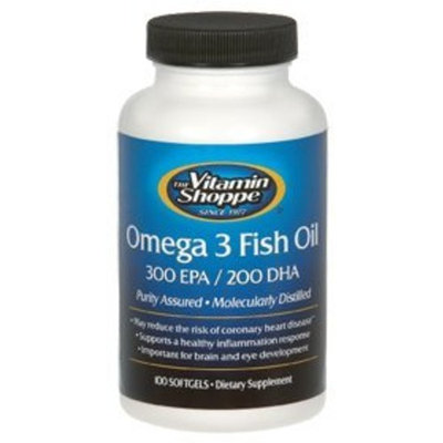 Vitamin Shoppe - Omega 3 Fish Oil 300 Epa/ 200 Dha, 100 softgels