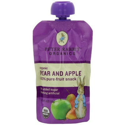 PETER RABBIT ORGANICS 100% Fruit Snack, Pear and Apple, 4.0-Ounce (Pack of 10)