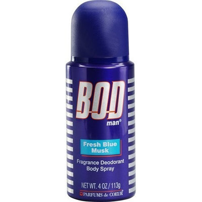 Bod Man Fresh Blue Musk 4 oz Deodorant Spray