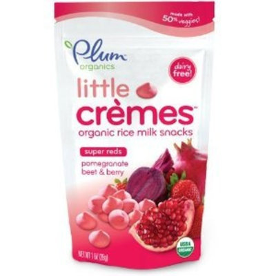 Plum Organics Baby Little Cremes Organic Rice Milk Snacks Super Reds, Pomegranate, Beet and Berry, 1 Ounce (Pack of 8)