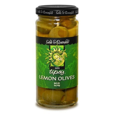 Sable and Rosenfeld Sable & Rosenfeld Gin Fizzed Lemon Stuffed Tipsy Olives, 5-Ounce Glass Jars (Pack of 6)