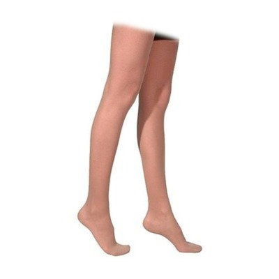 Sigvaris 770 Truly Transparent 30-40 mmHg Women's Closed Toe Thigh High Sock Size: Large Long, Color: Black 99