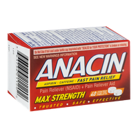 Anacin Pain Reliever Coated Tablets Max Strength - 40 CT