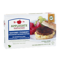 Applegate Naturals Breakfast Sausage Patties Savory Turkey - 6 CT