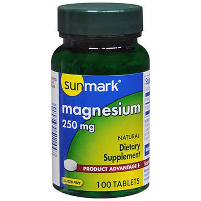 Sunmark Magnesium Tablets, 250 mg, 100 Tabs by Sunmark