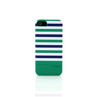 Prodigee 2 piece, Protective & Hard STRIPE Case, iPhone 5 - Emerald