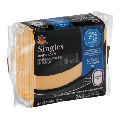 Ahold Singles American Cheese 2% Milk Individually Wrapped Slices