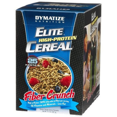 Dymatize Nutrition Elite High Protein Cereal, Fiber Crunch, Pack of 7