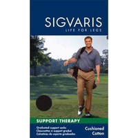Sigvaris Cushioned Cotton 15-20mmHg Closed Toe Men's Sock Size: A (6.5-8.5), Color: Black 99