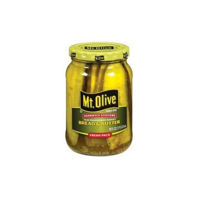 Hickory Farm Mt. Olive Old Fashioned Sweet Bread & Butter Sandwich Stuffers Pickles 16 oz