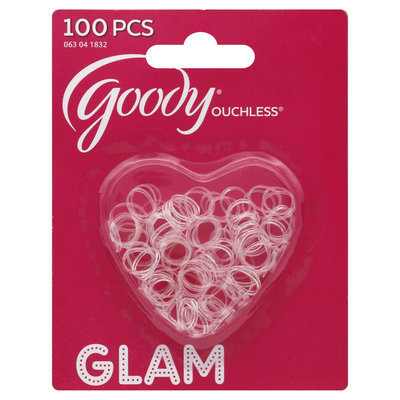 Goody Products Inc. Ouchless Girls Clear Mini Elastics, 100 pcs