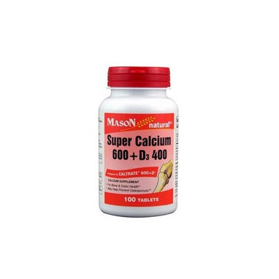 Mason Vitamins SUPER CALCIUM 600 + D3 400 compare to CALTRATE® 600 + D