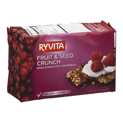 Ryvita Whole Grain Rye Crispbread Fruit & Seed Crunch