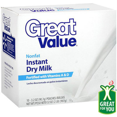Great Value: Nonfat Instant Dry Milk, 32 oz